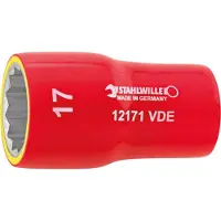 Stahlwille 12171 VDE-7 02380007 Dubbel zeskant Dopsleutelinzetstuk 7 mm 3/8 (10 mm)