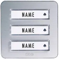 M-E Modern-Electronics 41082 Zender voor Draadloze deurbel Verlicht, Met naambord