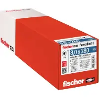 Fischer 568159 PowerFast II Verzonken houtschroef 8 mm 280 mm Interne vertanding Staal Galvanisch verzinkt 50 stuk(s)