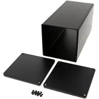 Hammond Electronics 1455NS2202BK Universele behuizing 220 x 103 x 103 Aluminium Geëxtrudeerd Zwart 1 stuk(s)