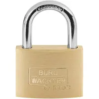 Burg wachter 33691 Hangslot 50.00 mm Verschillend sluitend Messing Sleutelslot