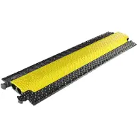 Adam hall Kabelbrug 86100LUX Polyurethaan Zwart/geel Aantal kanalen: 2 1005 mm Inhoud: 1 stuk(s)