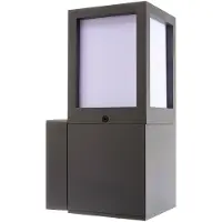 Deko-light Wandlamp buiten Facado 2 Square, dimbaar, zwart, Aluminium, Modern, Wandlamp buiten