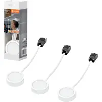 Ledvance Undercabinet Spot Puck 65mm 3 x 3W 830 White LED-onderbouwlamp LED 3.00 W Warmwit Wit