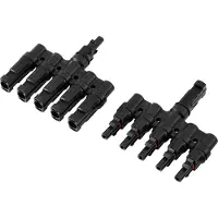 TRU COMPONENTS TC-13805804 5-voudige PV-aftakverbinderset Zwart Inhoud: 2 stuk(s)