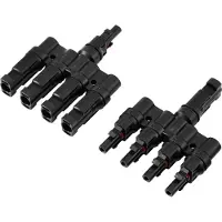 TRU COMPONENTS TC-13805800 4-voudige PV-aftakverbinderset Zwart Inhoud: 2 stuk(s)