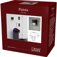 Konstsmide Design Wandlamp Pistoia Zwart Met Wit Glas