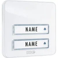 M-E KTA-2 W Belplaat Met naambord 2-voudig Wit 12 V/1 A
