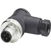 Phoenix Contact M12 sensorconnector, haaks, met schroefklem, 4-polig, kabelaansluiting aan de zijkant