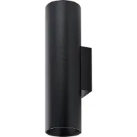 Deko-light Can IP20 up & down, 2x 7,5 W GU10, Schwarz 341344 Wandopbouwarmatuur GU10 7.5 W Zwart