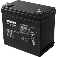 Voltcraft VC-12668695 Loodaccu 12 V 55 Ah Loodvlies (AGM) (b x h x d) 239 x 205 x 132 mm Onderhoudsvrij, Geringe zelfontlading