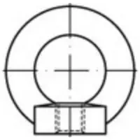 Toolcraft TO-9979590 Ringmoeren M6 DIN 582 RVS A2 25 stuk(s)
