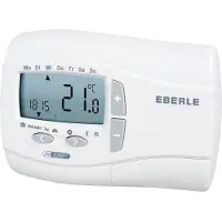 Eberle INSTAT PLUS Ruimteklokthermostaat H9.65xB13.7xD3.13cm Wit