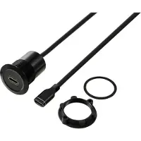 TRU COMPONENTS TC-13376304 USB-C (3.1) bus/bus 1 m kabel zwart 1 stuk(s)