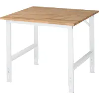 RAU werktafel, beuken blad, B 1000 x D 1000 x H 760-1080 mm