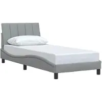 vidaXL Bedframe zonder matras "Hanko" 80x200 cm stof lichtgrijs
