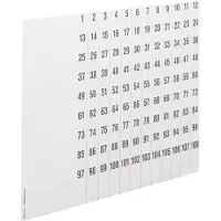 Hager ZZ90C ZZ90C markeringsvellen universele nummering 1-108 DIN A4 10 stuks Schrijfvellen Wit 1 stuk(s)