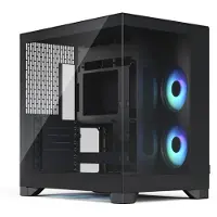 Fractal Design Boîtier PC gaming Pop 2 Vision moyen tour noir RGB avec panneau latéral verre trempé