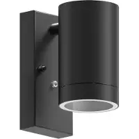 Calex Wandlamp buiten met schemersensor GU10 | Alba | Rond | IP44 | Zwart