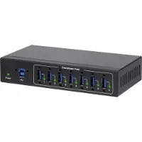Renkforce 7 poorten USB-hub Voor industriële toepassingen, Voor wandmontage Zwart