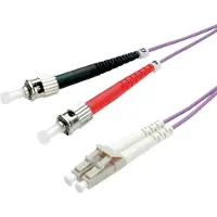 Roline glasvezelkabel 50/125µm OM4, LC/ST, violet, 10 m