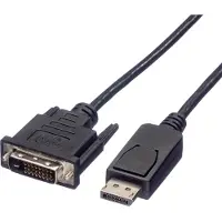 Roline DisplayPort Kabel DP Male - DVI Male (24+1), zwart, 1 m