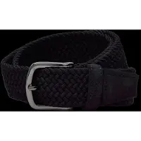 BOSS Geweven riem met leren details Maat 80