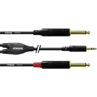 Cordial 6 M REAN 3,5 MM/2X 6,3 MM