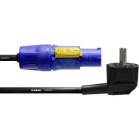 Cordial CFCA 1,5 SRC Stroom Aansluitkabel [1x Randaarde stekker - 1x PowerCon-stekker] 1.5 m Blauw