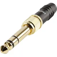 Hicon HI-J3563S Jackplug 3,5 mm Stekker, recht Aantal polen: 3 Zwart 1 stuk(s)