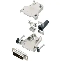 Amphenol D-SUB pin header set, Kabels + Stekkers, Zilver