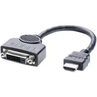 Lindy 41227 HDMI-kabel HDMI / DVI Adapterkabel HDMI-A-stekker, DVI-D 24+1-polige bus 0.20 m Zwart