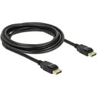 DeLOCK 83807 DisplayPort-kabel DisplayPort Aansluitkabel DisplayPort-stekker, DisplayPort-stekker 3.00 m Zwart Vergulde steekcontacten