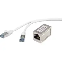 Renkforce RF-3829260 RJ45 Netwerkkabel, patchkabel CAT 6A S/FTP 15.00 m Grijs Snagless, Vlambestendig 1 stuk(s)