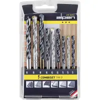 Alpen TM 9 0000802102100 Boor- en bitassortiment 9-delig Metaal, Steen, Beton, Hout, Metselwerk 5 mm, 6 mm, 8 mm