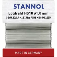 Stannol HS10 Soldeertin, loodvrij Loodvrij Sn99,3Cu0,7 ROM1 30 g 1 mm