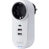 Sygonix TY1825 USB-oplader 18 W 2x USB-A, 1x USB-C, Randaarde stopcontact Wit Binnen