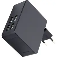 HN POWER HNP36-4USB USB-oplader 36 W 4x USB-A Zwart Binnen