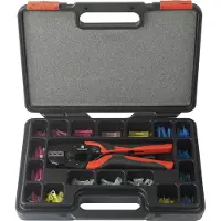 Toolcraft HJ540168BC-A1A5 TO-7104990 Krimptangset 168-delig Krimpverbinders, Persverbinders 0.5 tot 8 mm² Incl. krimp-assortiment met koffer, Incl.