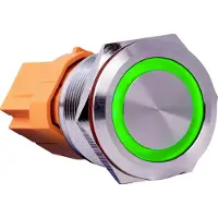 Joy-It BUTTON22B-M-GR drukknop 250 V/AC 7 A 1 x aan/uit, IK10, IP67, drukbediend, 1 stuk