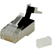 Roline 21.17.3063 Modular Plug afgeschermd, cat. 6 (Class E) voor massieve draad, 10 stuks 21.17.3063 Stekker, recht Aantal polen (sensoren) 8P8C