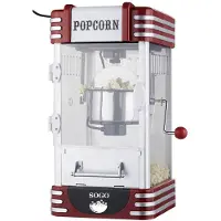 Sogo PAL-SS-11350 Popcornmaker Zilver-rood