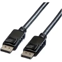 Roline Industriële DisplayPort kabel - versie 1.2 (4K 60Hz) - TPE mantel / zwart - 3 meter