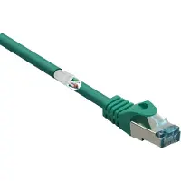 Renkforce RF-5224646 RJ45 patchkabel CAT 6a S/FTP, 10,00 meter, groen, met vergrendelingsbescherming, vlamvertragend, 1 stuk.
