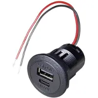 Procar Power USB-C/A Power USB-C/A dubbele stekkerdoos PD/KC zonder LED Stroombelasting (max.): 2.2 A 12 - 24 V=
