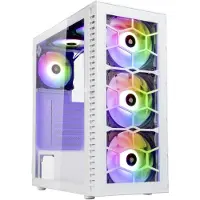 Kolink OBSERVATORY HF, behuizing, wit, ARGB, Midi-tower, geschikt voor ATX, Micro ATX en Mini-ITX moederborden, met zijpaneel van gehard glas