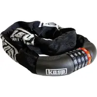 Kasp K470810D Kettingslot Zwart Cijferslot