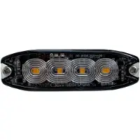 Berger & Schroeter LED Front- Heckblitzer orange E9 10R-06 1386, SAE W117, X A1 E9 00.1957 Frontflitser 12 V, 24 V werkt op boordnet Schroefmontage, Plakmontage