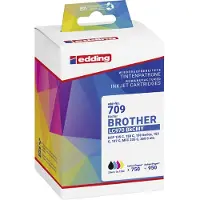 Edding Inktcartridge vervangt Brother LC970BKCMY Compatibel Combipack Zwart, Cyaan, Magenta, Geel EDD-709 18-709