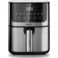 SOGO Human Technology FRE-SS-10880 Airfryer 5 l 1400 W RVS, Zwart